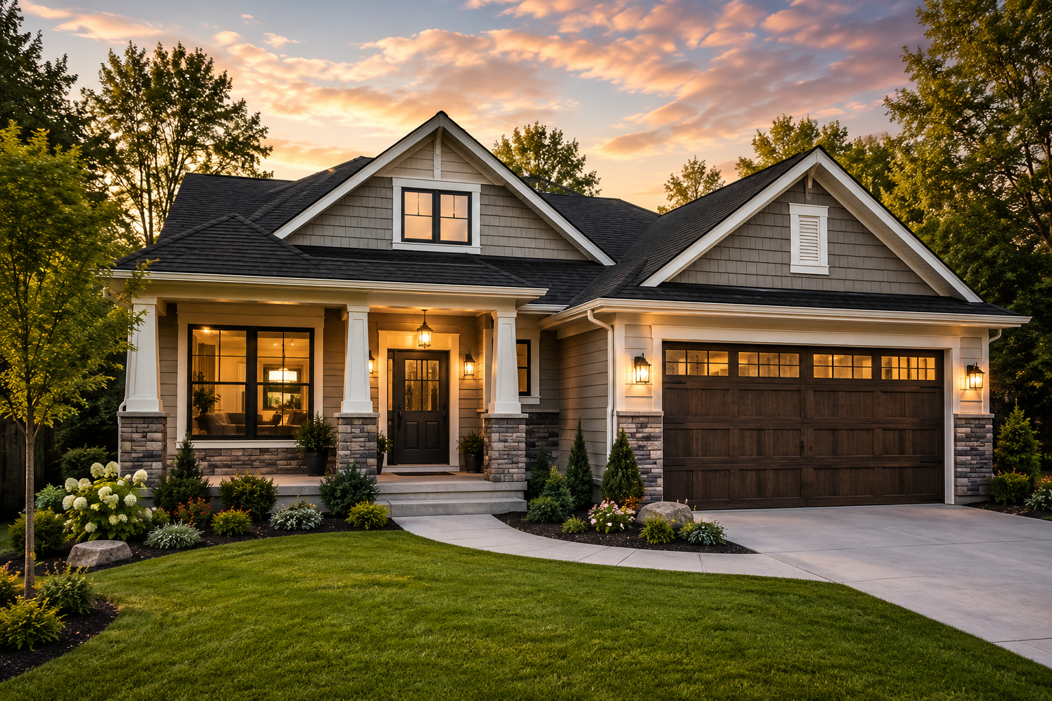A well-maintained single-family home in a quiet residential neighborhood